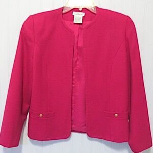 Talbots Raspberry Red Wool Jacket, Size 4